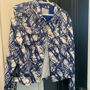 Patterned denim jacket